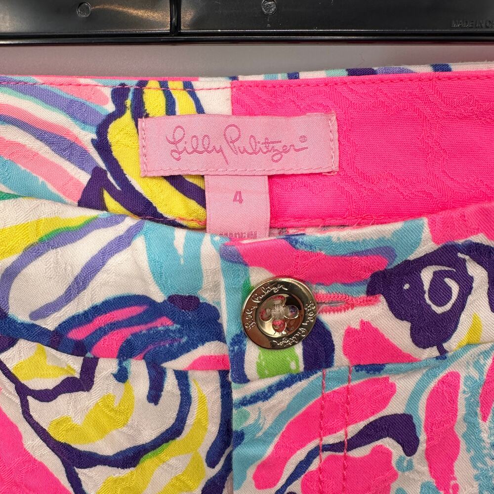 Lilly Pulitzer Kelly Skinny Ankle Pant In Royal Pink Swept By The Tides // 4 View 4